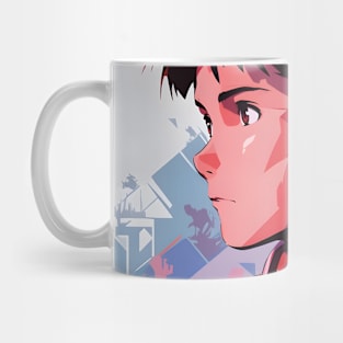 Discover Apocalyptic Anime Art and Surreal Manga Designs - Futuristic Illustrations Inspired by Neon Genesis Evangelion Mug